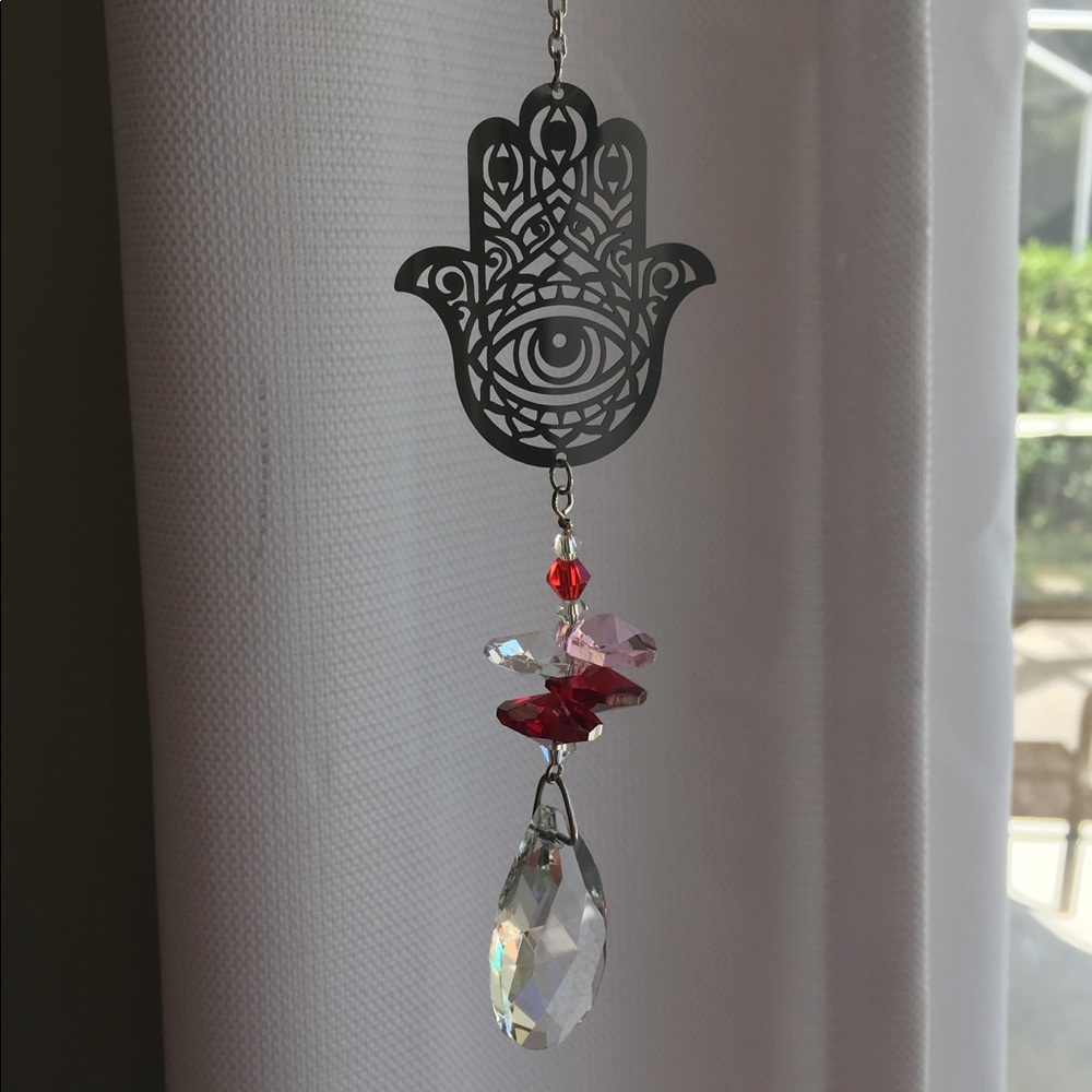 Hamsa Crystal Suncatcher ✨ - Picture 2 of 5